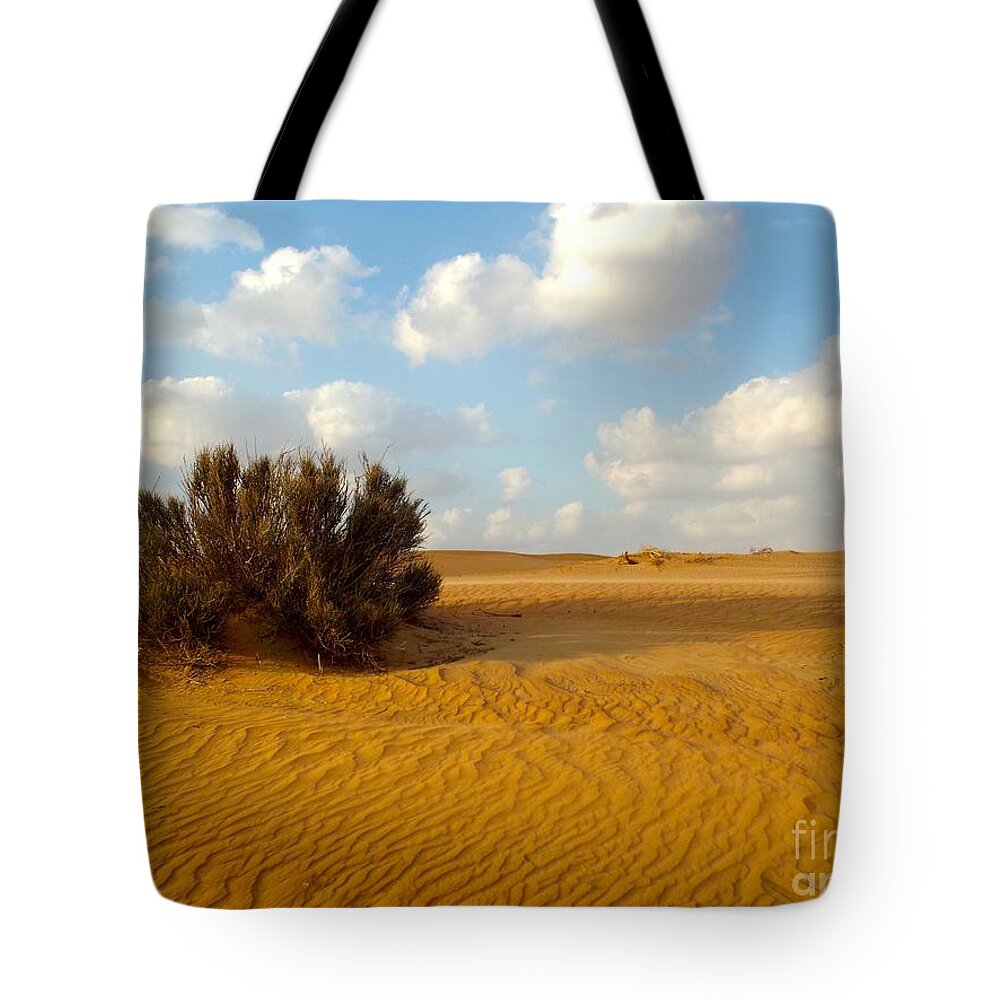 Landscape Tote Bag featuring the photograph Solitary Shrub by Barbara Von Pagel