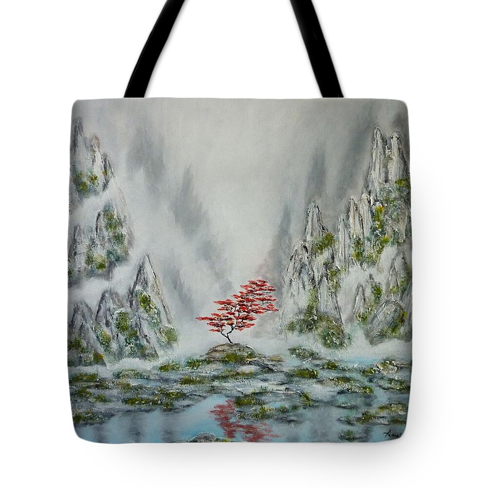 Solitude Tote Bag featuring the painting Solitude by Amelie Simmons