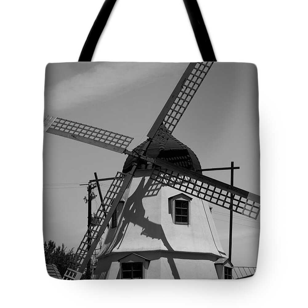 Hamlet Square Tote Bag featuring the photograph Solvang Windmill by Ivete Basso Photography