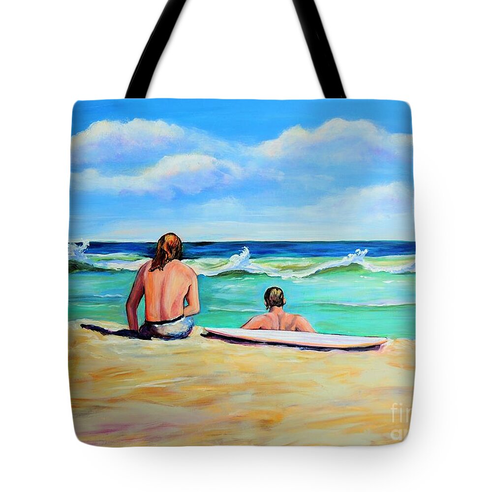 Beach Tote Bag featuring the painting Some things never change by Patricia Piffath