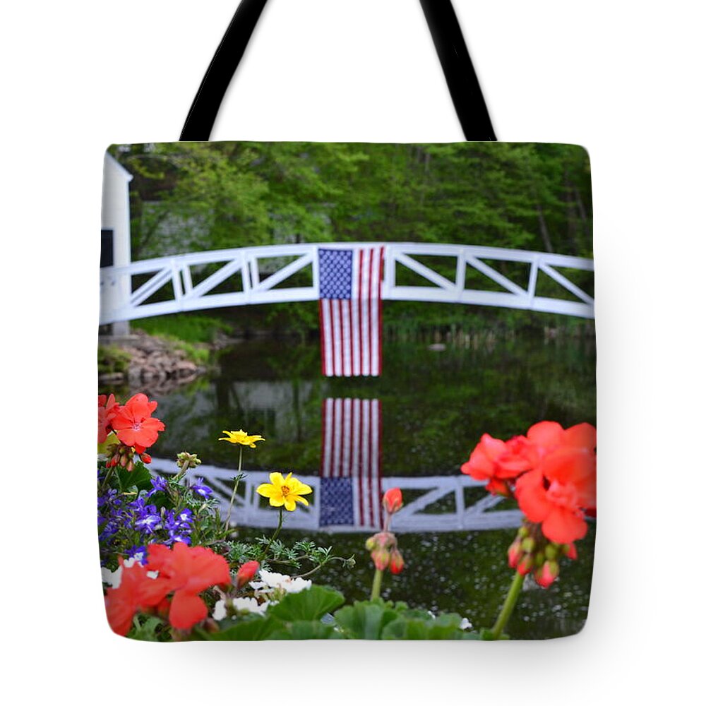 Flag Tote Bag featuring the photograph Somesville, Maine by Colleen Phaedra