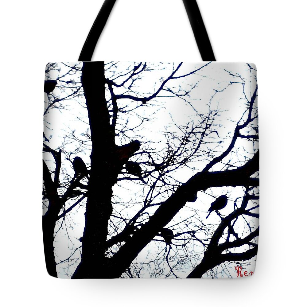 Birds Tote Bag featuring the photograph Something To Crow About by A L Sadie Reneau