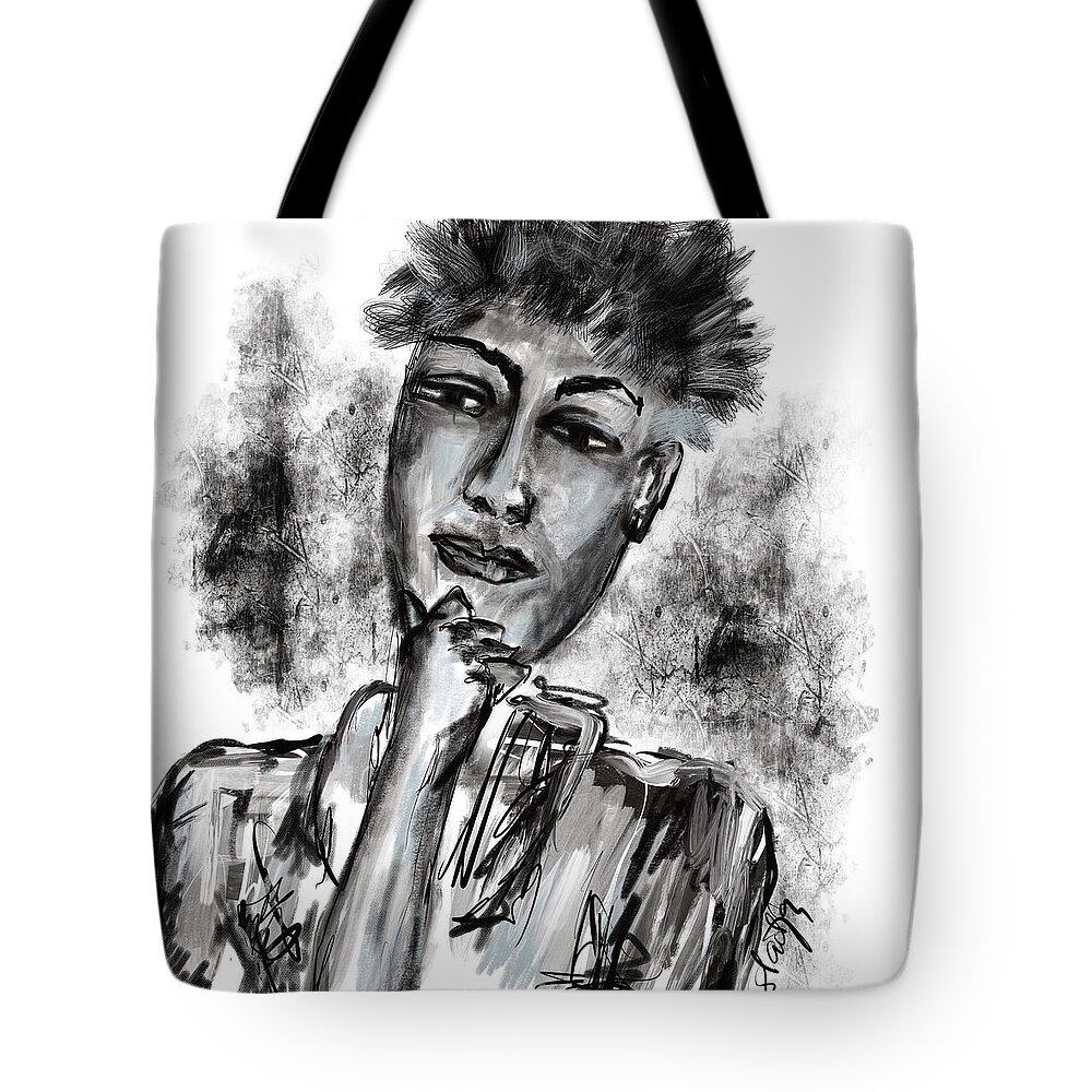 Woman Tote Bag featuring the digital art Sometimes I wonder by Sladjana Lazarevic