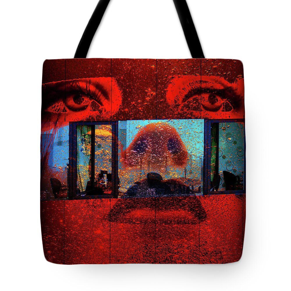 Underwater Tote Bag featuring the photograph Sometimes the world is underwater by Gabi Hampe