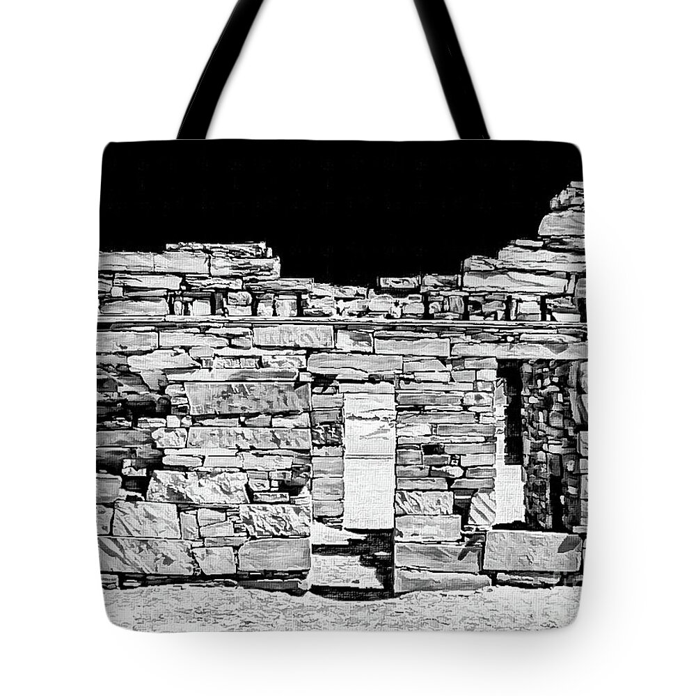 Mona Stut Tote Bag featuring the photograph Nowhere Somewhere BW by Mona Stut