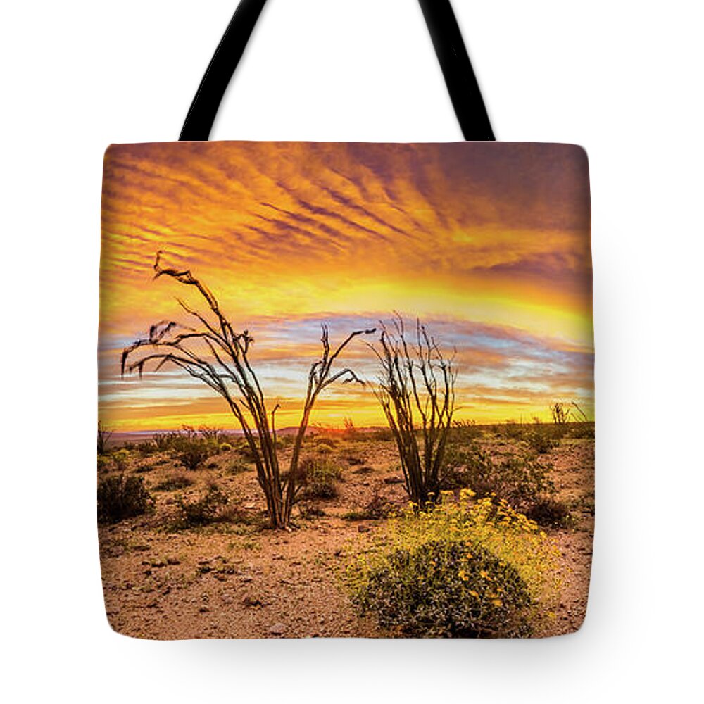 Anza-borrego Desert Tote Bag featuring the photograph Somewhere Over by Peter Tellone