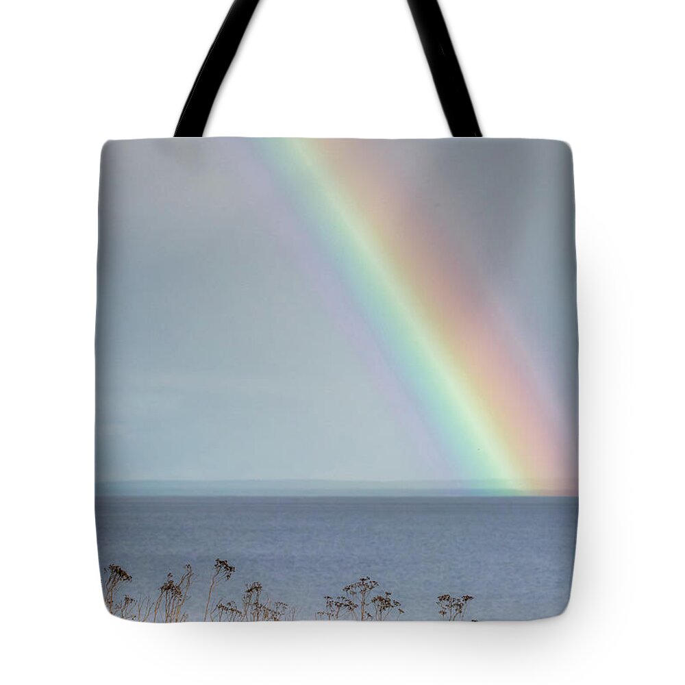 Rainbow Tote Bag featuring the photograph Somewhere Under the Rainbow by Mary Amerman