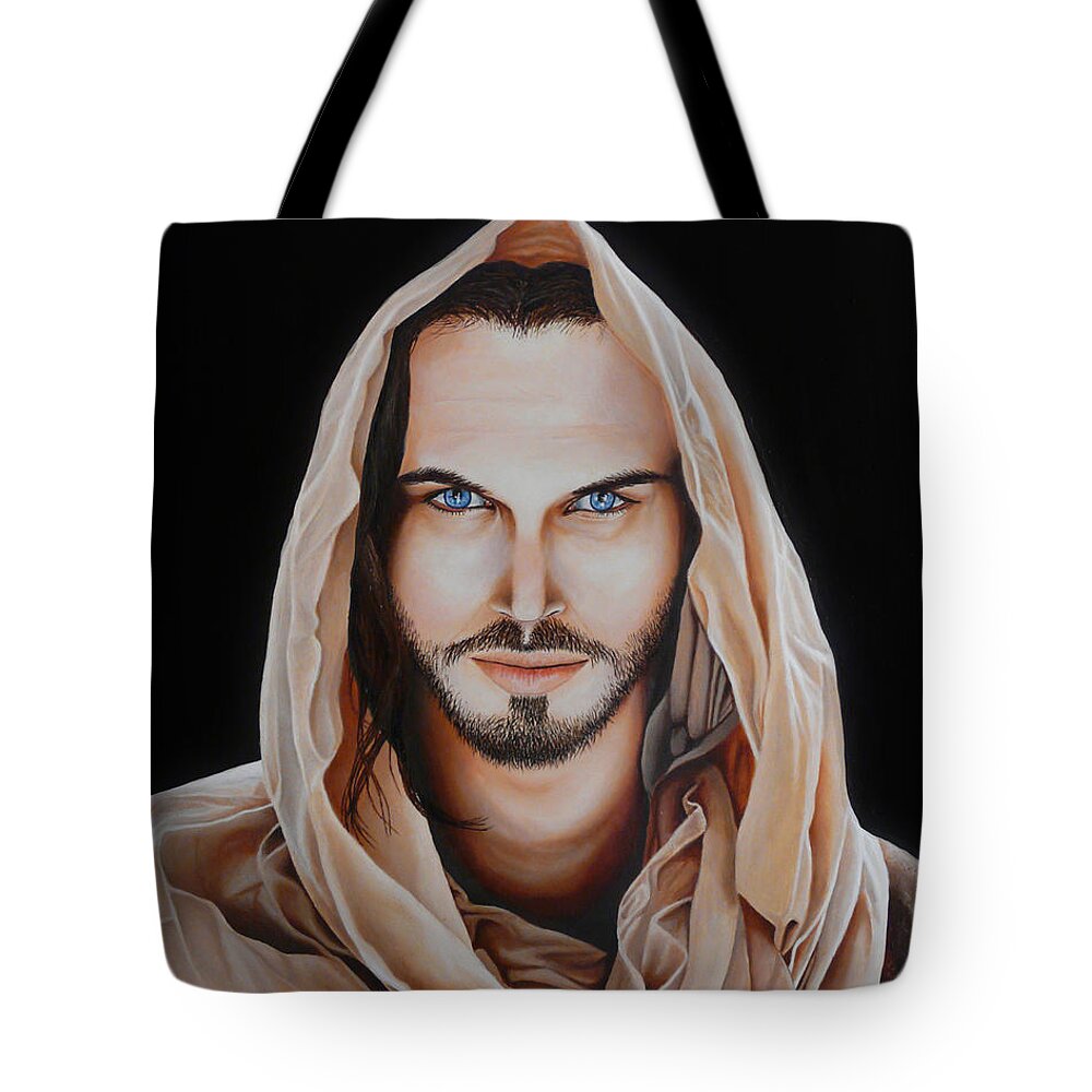 Christ Tote Bag featuring the painting Son of Man by Vic Ritchey