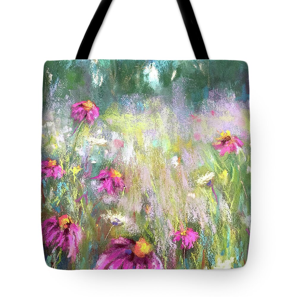 Meadow Tote Bag featuring the pastel Song of the Flowers by Susan Jenkins