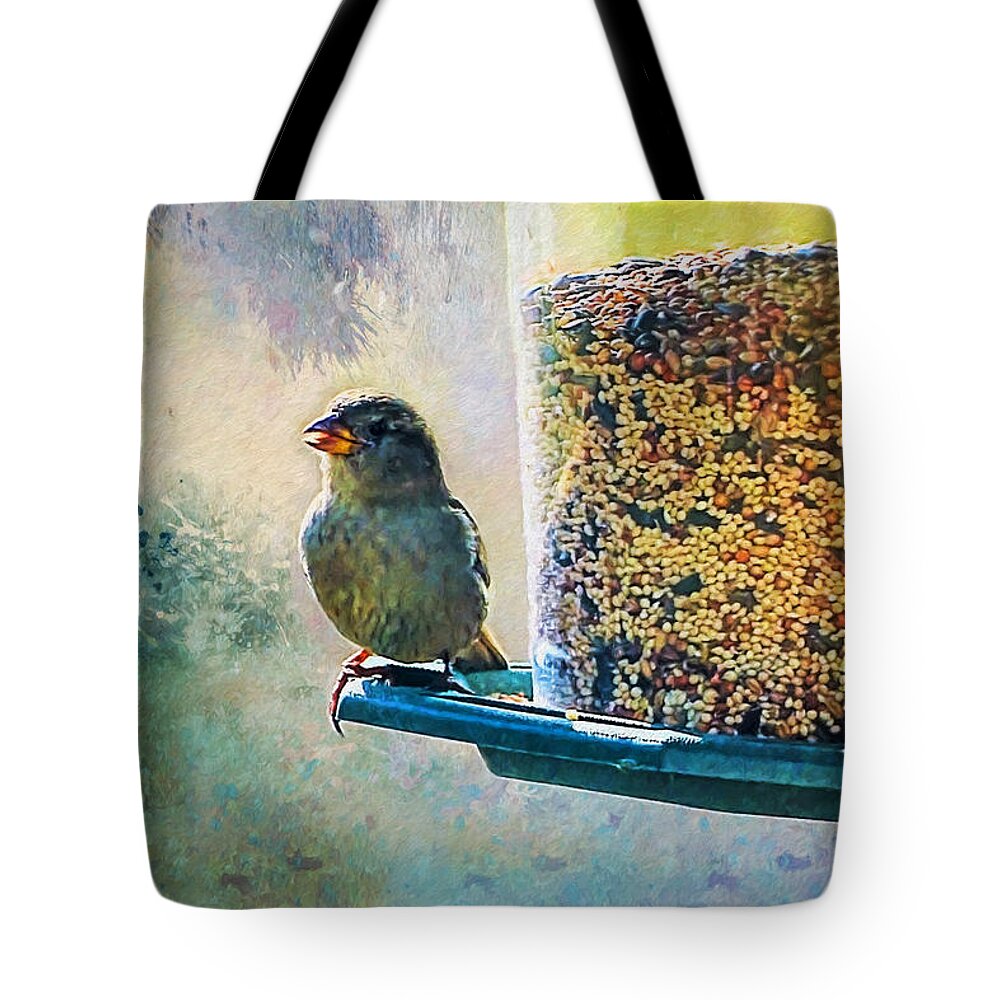 Bird Tote Bag featuring the painting Songbird by Theresa Campbell