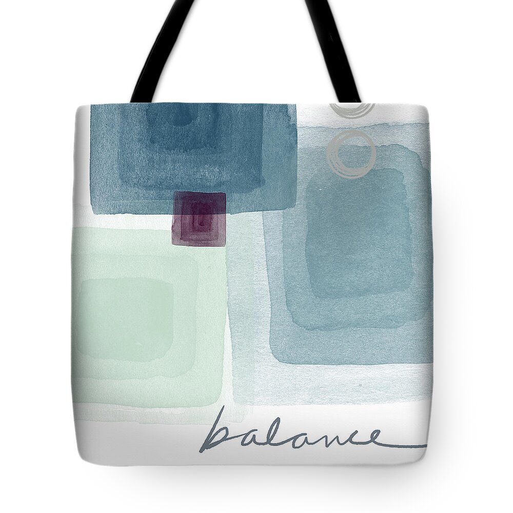 Balance Tote Bag featuring the mixed media Soothing Balance- Art by Linda Woods by Linda Woods