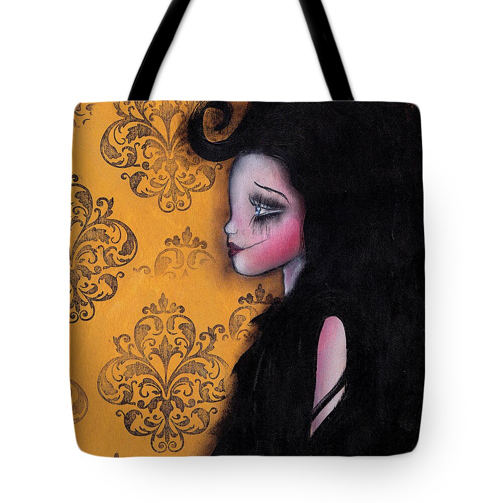 Fairy Tote Bag featuring the painting Sophia's Hair by Abril Andrade
