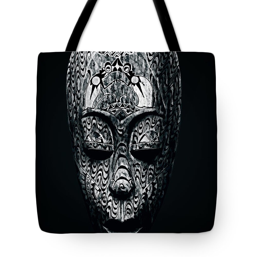 Black Tote Bag featuring the digital art Sorrow by Tim Abeln