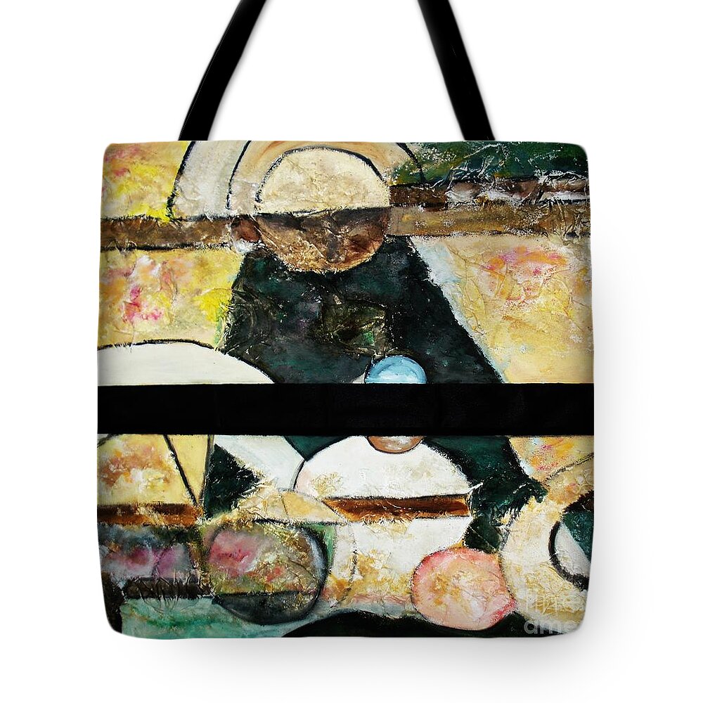 Acrylic Painting Tote Bag featuring the painting Soul Mate by Yael VanGruber
