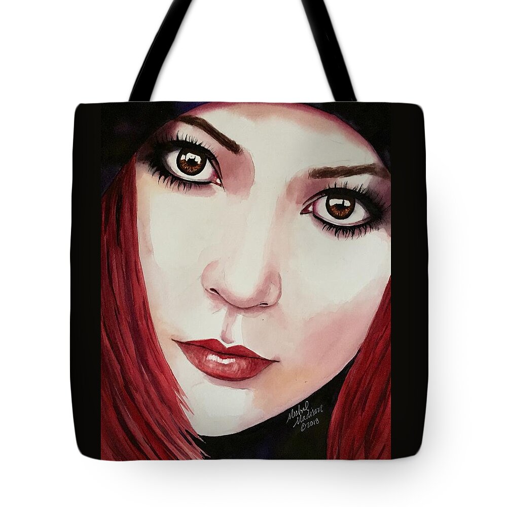 Stunning Tote Bag featuring the painting Soul Sister by Michal Madison
