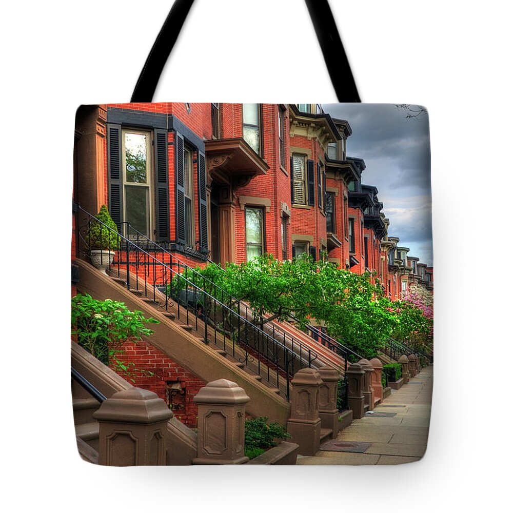 Boston Tote Bag featuring the photograph South End Row Houses - Boston by Joann Vitali