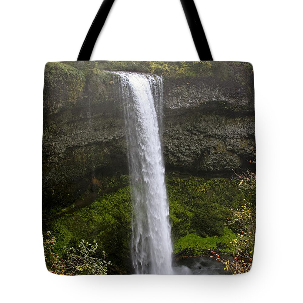 Waterfall Tote Bag featuring the photograph South Falls of Silver Creek II by Albert Seger