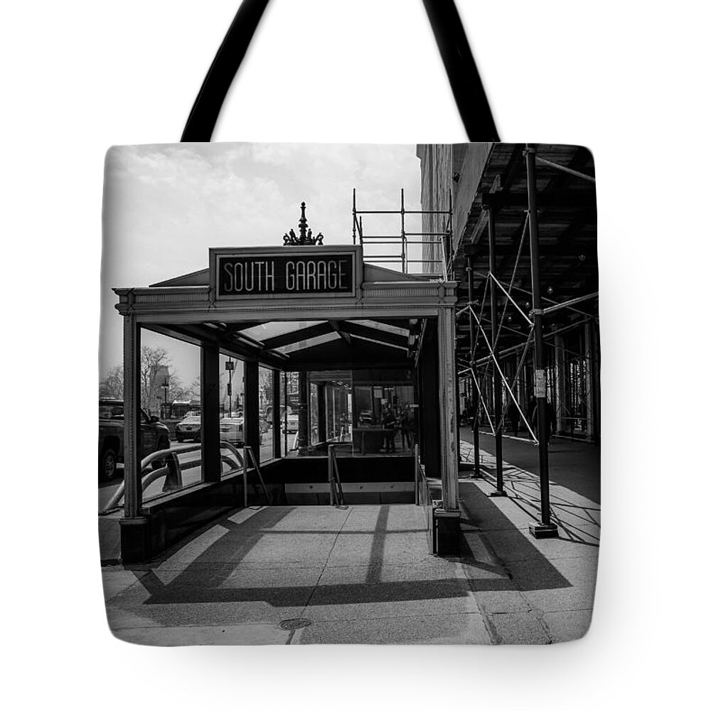 Garage Tote Bag featuring the photograph South Garage by Ester McGuire