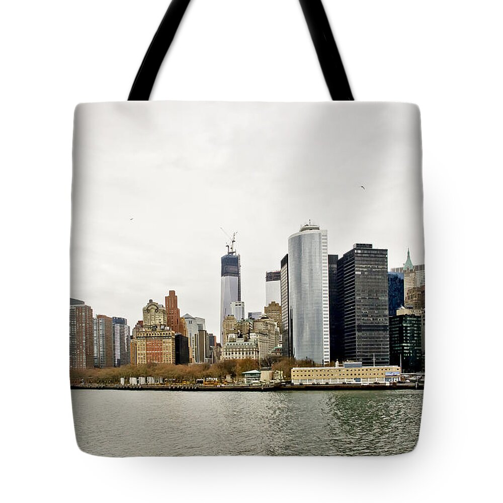 New York Tote Bag featuring the photograph South Manhattan. by Elena Perelman