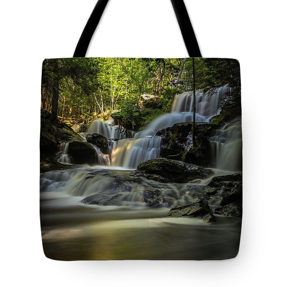 Garwin Fall Tote Bag featuring the photograph Southern New Hampshire Garwin Falls by Juergen Roth