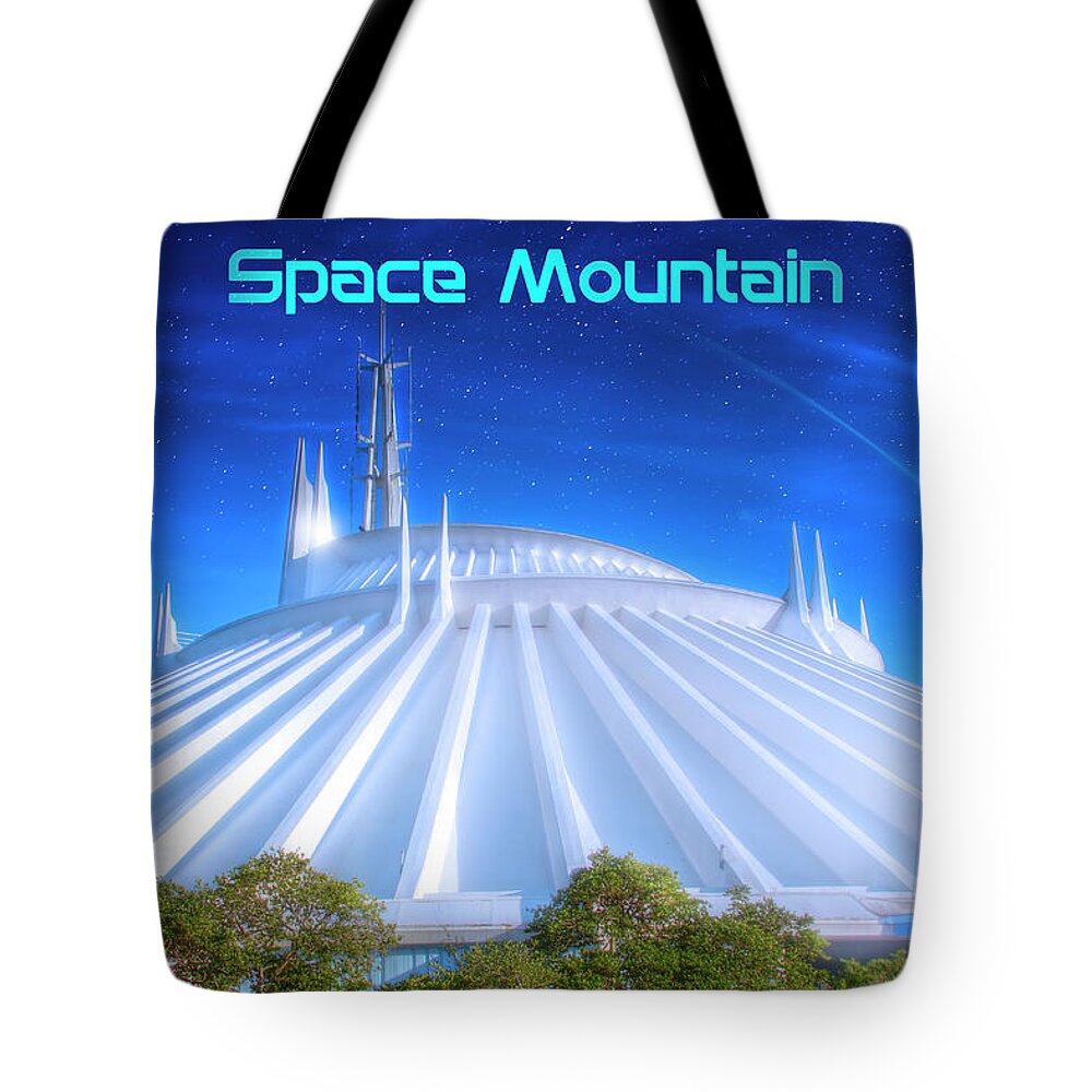 Space Mountain Tote Bag featuring the photograph Space Mountain Poster Version by Mark Andrew Thomas