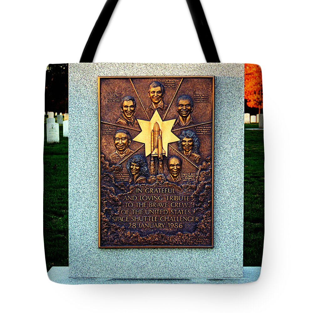 Clay Tote Bag featuring the photograph Space Shuttle Challenger Memorial by Clayton Bruster