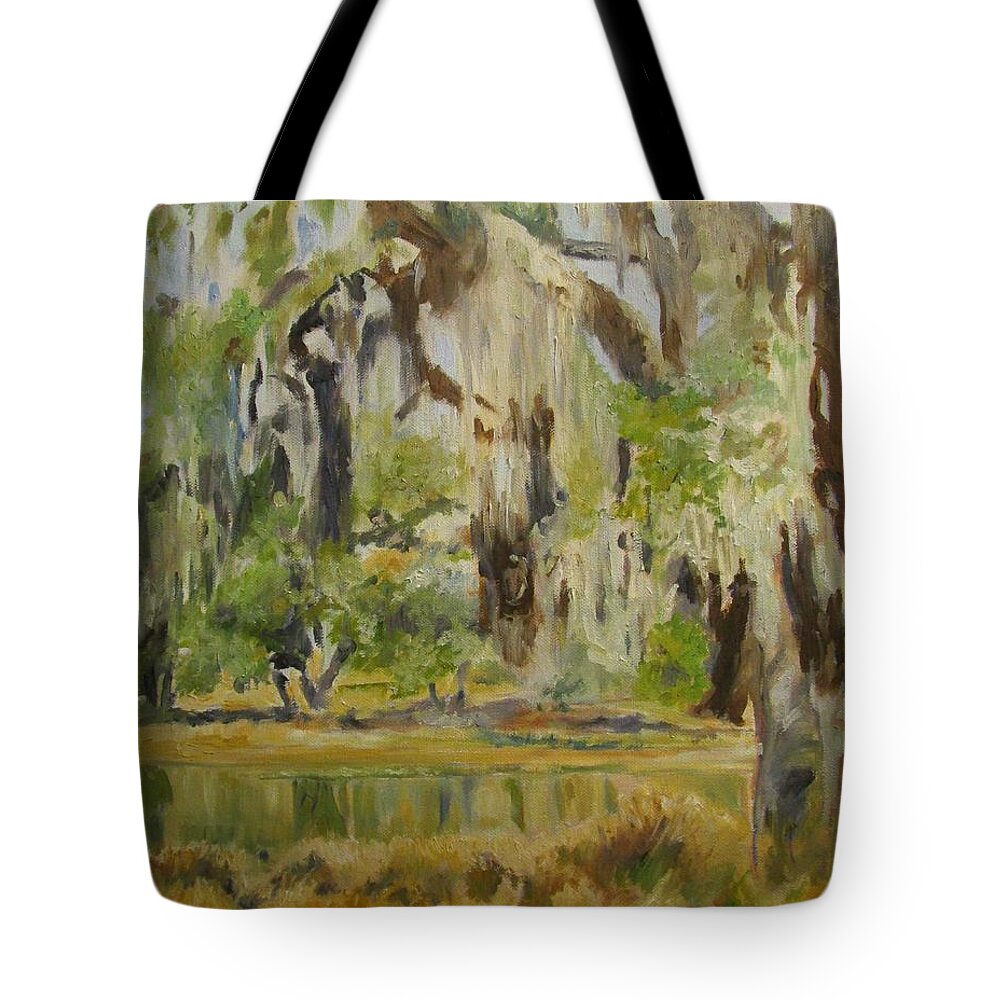 Barbara Moak Tote Bag featuring the painting Spanish Moss by Barbara Moak