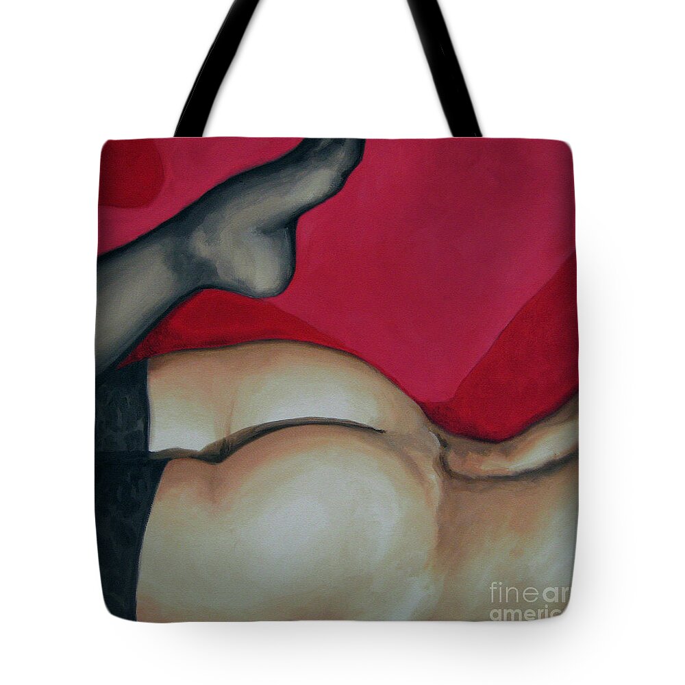 Noewi Tote Bag featuring the painting Spank Me by Jindra Noewi