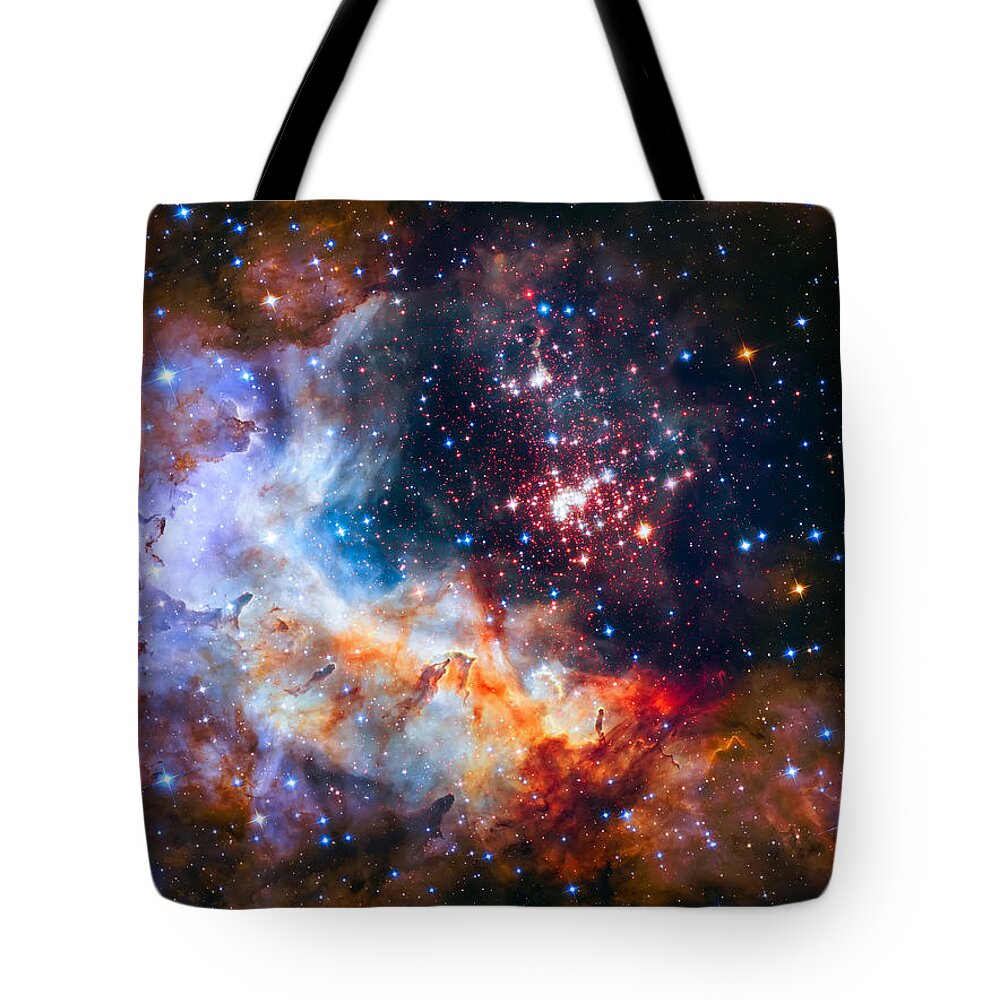 The Universe Tote Bag featuring the photograph Sparkling Star Cluster Westerlund 2 by Jennifer Rondinelli Reilly - Fine Art Photography