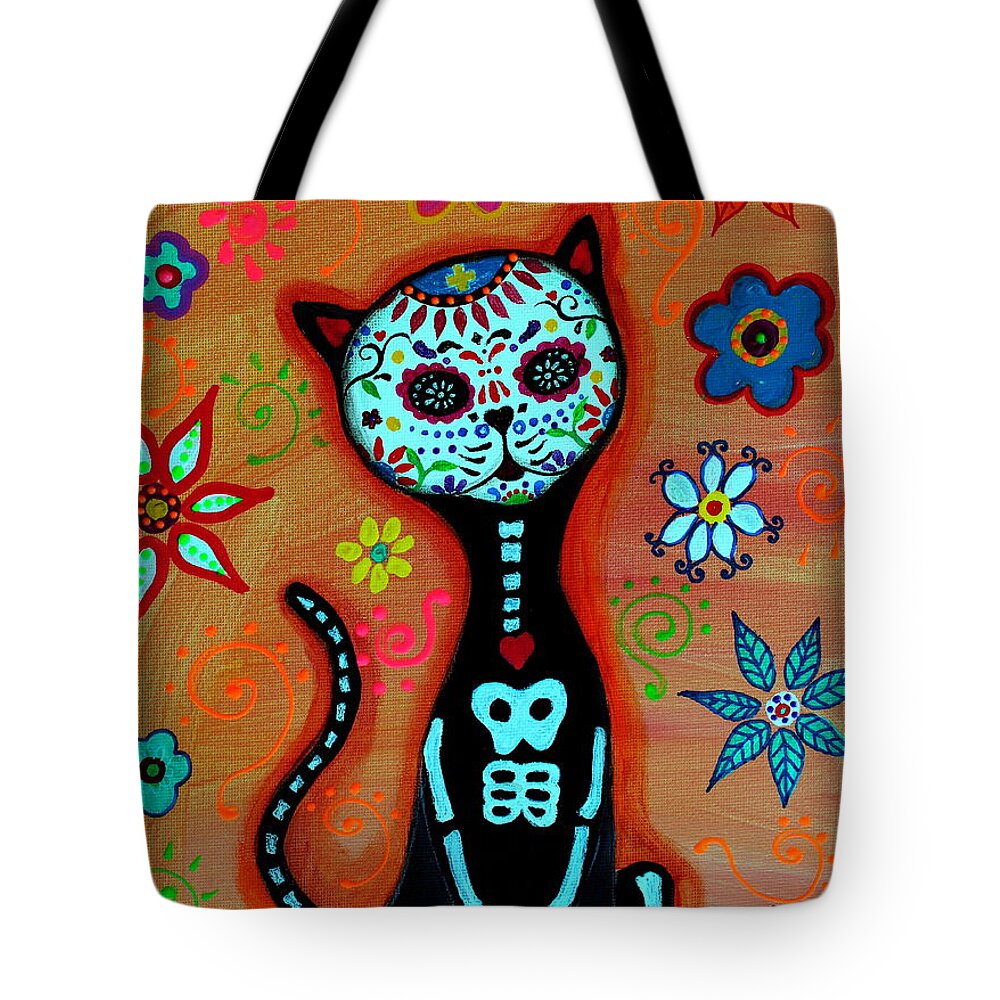 Cat Tote Bag featuring the painting Special To Me by Pristine Cartera Turkus