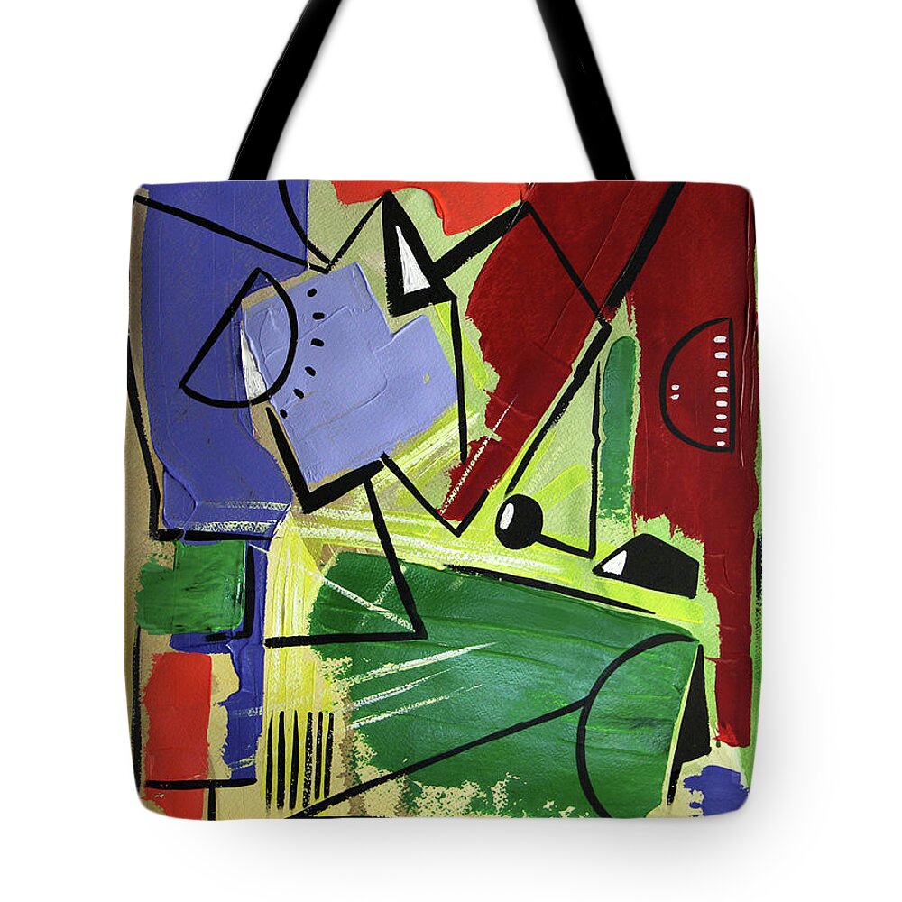 Abstract Tote Bag featuring the painting Speak The Things That Are Not as though They Were by Anthony Falbo