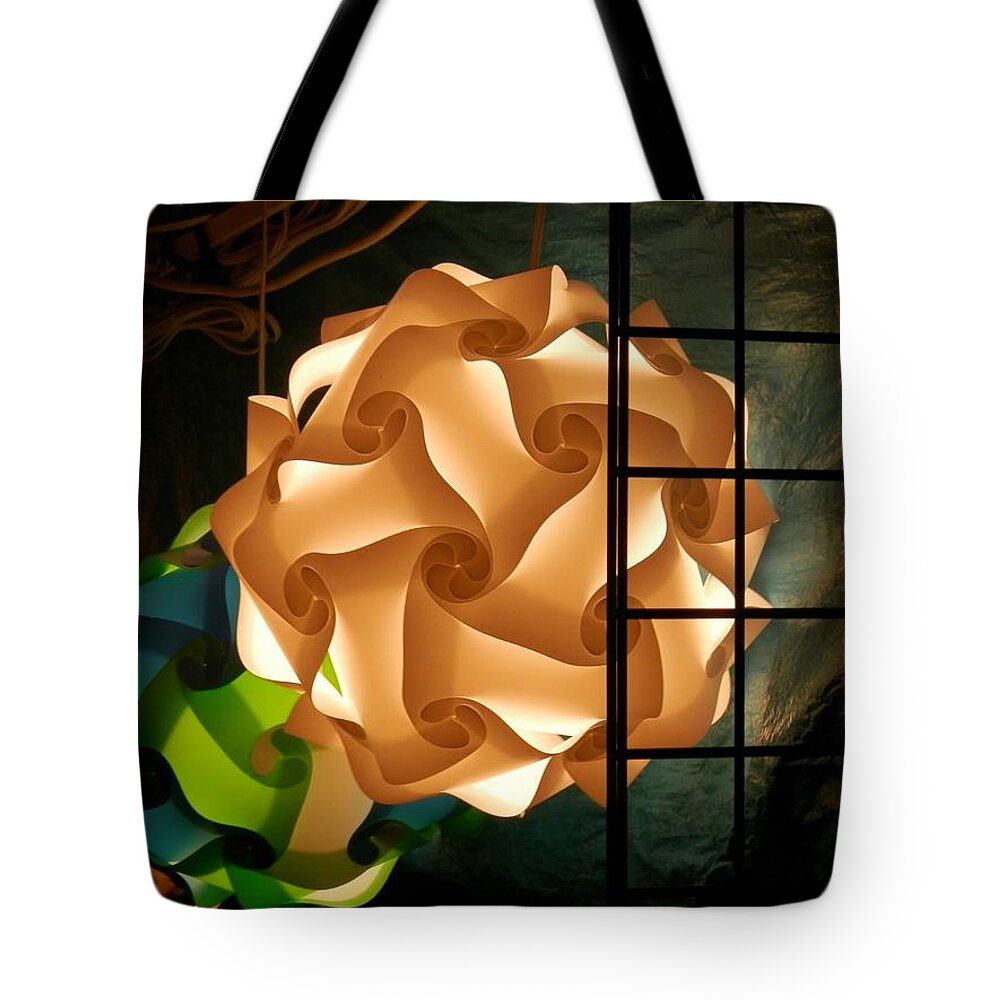 Spheres Tote Bag featuring the photograph Spheres of Light by Deborah Kunesh