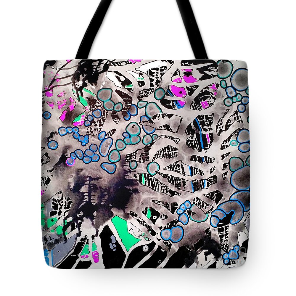 Core Tote Bag featuring the painting Spider Core by Amy Sorrell