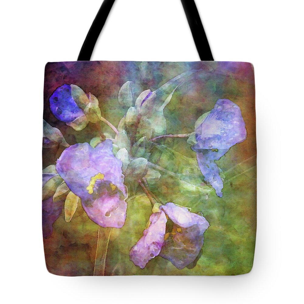 Impressionist Tote Bag featuring the photograph Spiderwort 1398 IDP_2 by Steven Ward