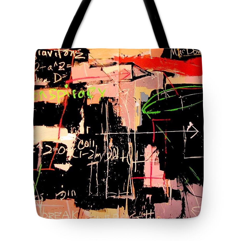 Acrylic Tote Bag featuring the mixed media Spin 2 by Janis Kirstein