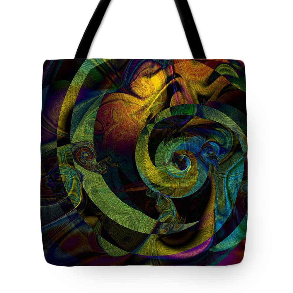 Spiralicious Tote Bag featuring the digital art Spiralicious by Kiki Art