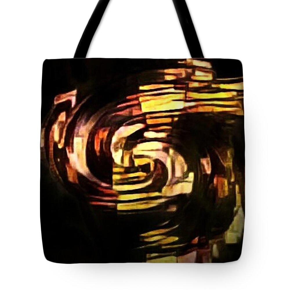 Spiral Abstract Art That Was Photographically Manipulated Tote Bag featuring the pastel Spiral Abstract 1 by Brenae Cochran