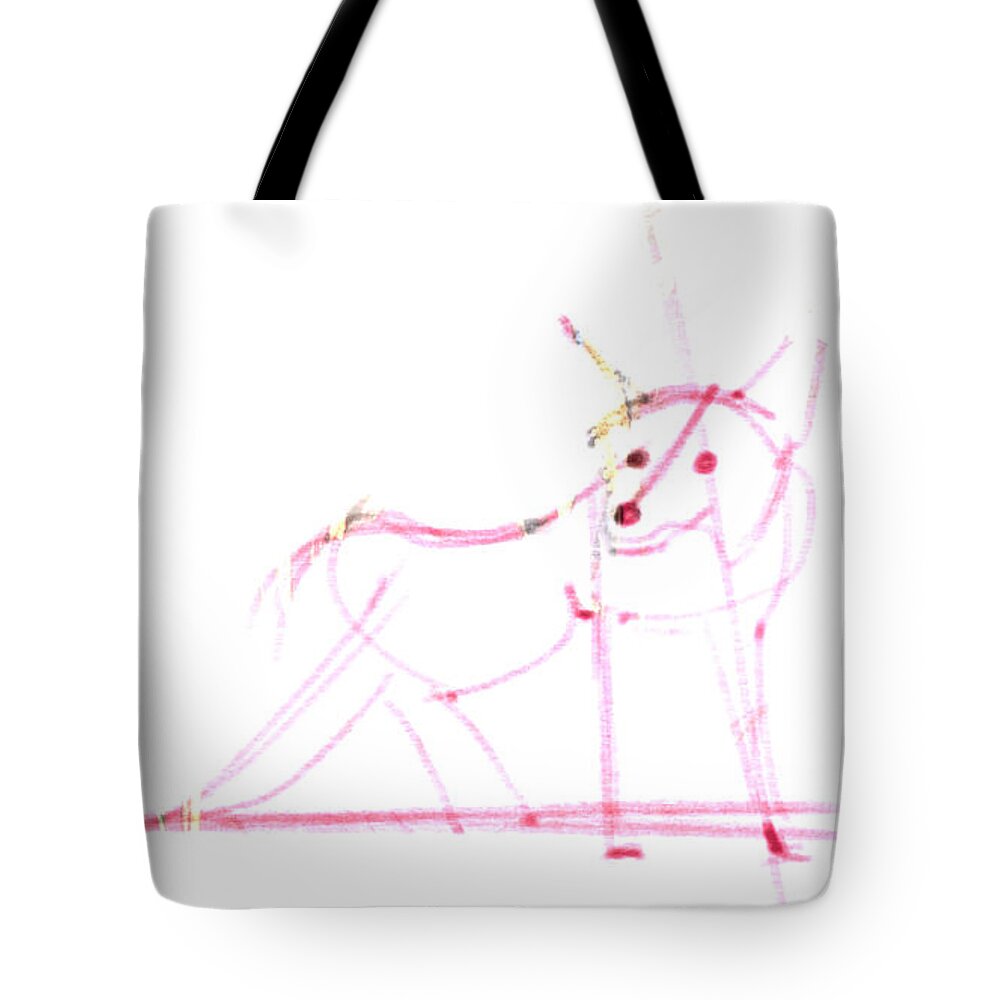  Tote Bag featuring the painting Spirit Animal . Ghost Fox by John Gholson