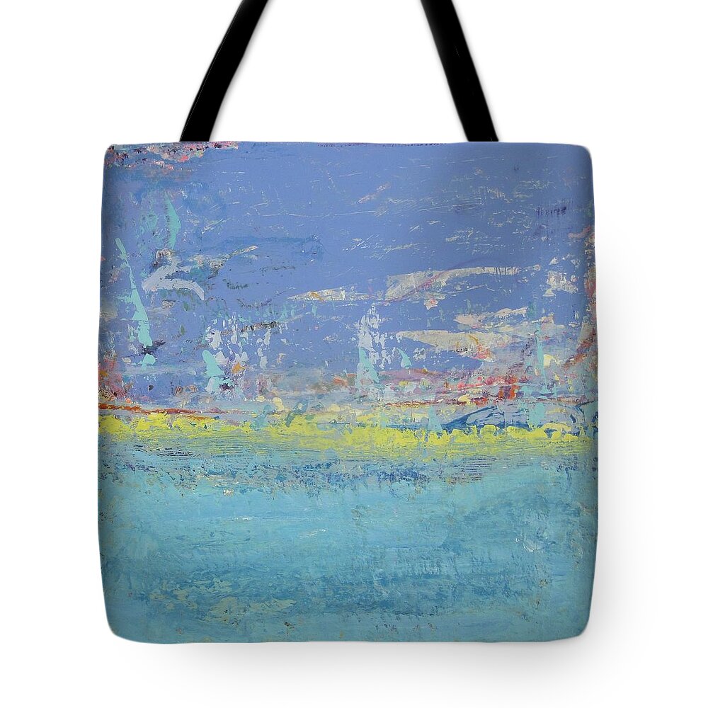 Abstract Landscape Tote Bag featuring the painting Spirit of Gentleness 2 by Francine Ethier