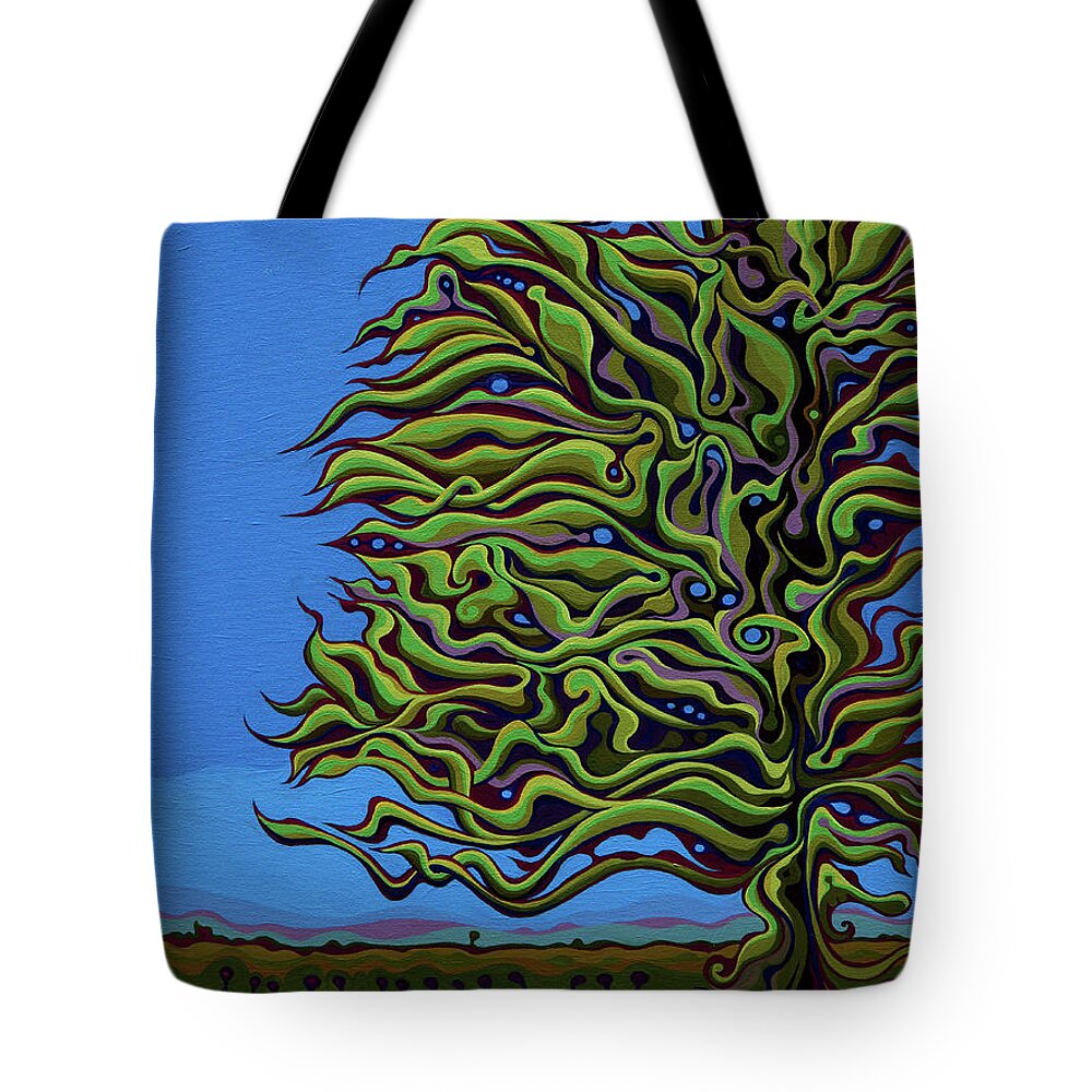 Tree Tote Bag featuring the painting Spirit Tree Dawning by Amy Ferrari