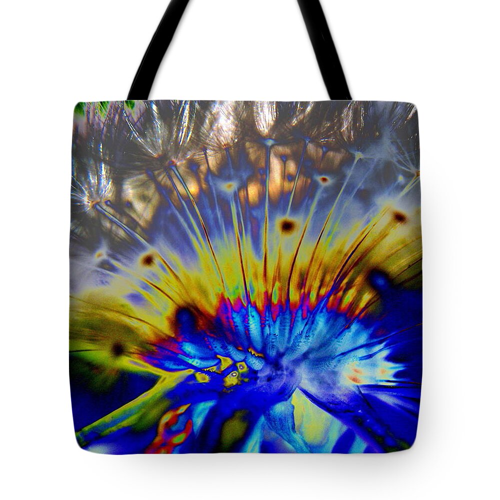 Dandelion Tote Bag featuring the photograph Spiritual Resonance by Larry Beat