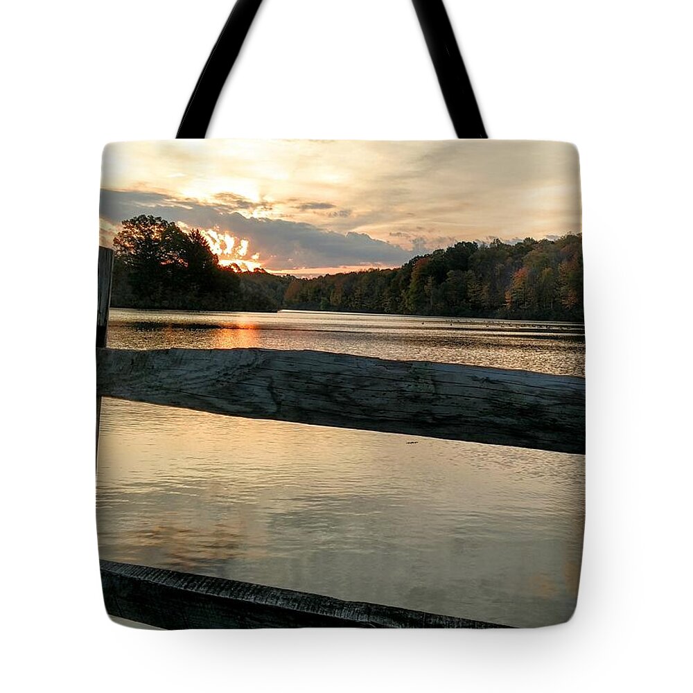  Tote Bag featuring the photograph Split Rail Sunrise by Brad Nellis