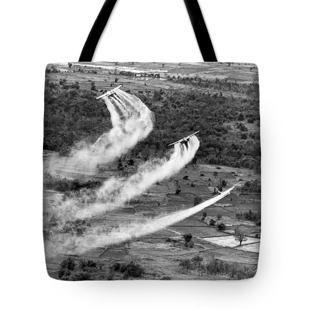 1960s Tote Bag featuring the photograph Spraying Agent Orange by Underwood Archives