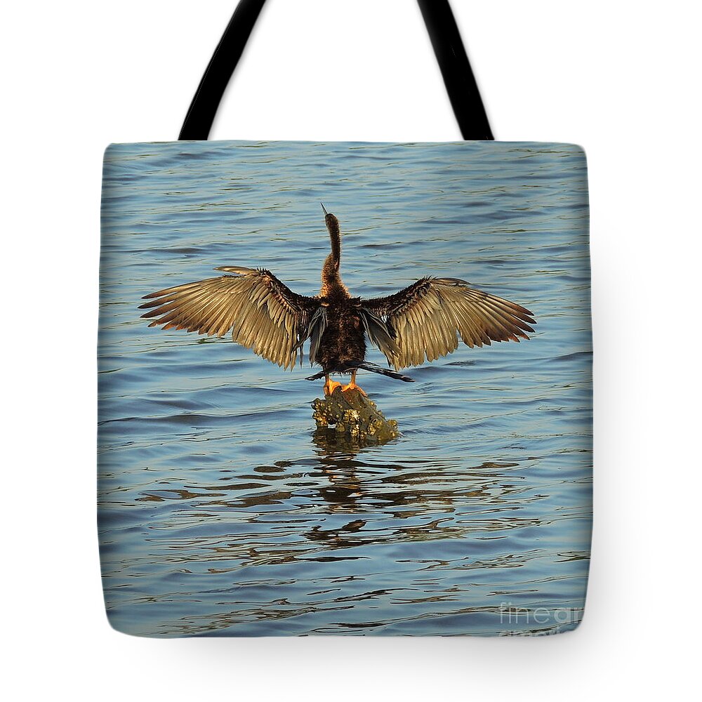 Bird Tote Bag featuring the photograph Spreading My Wings by Mim White