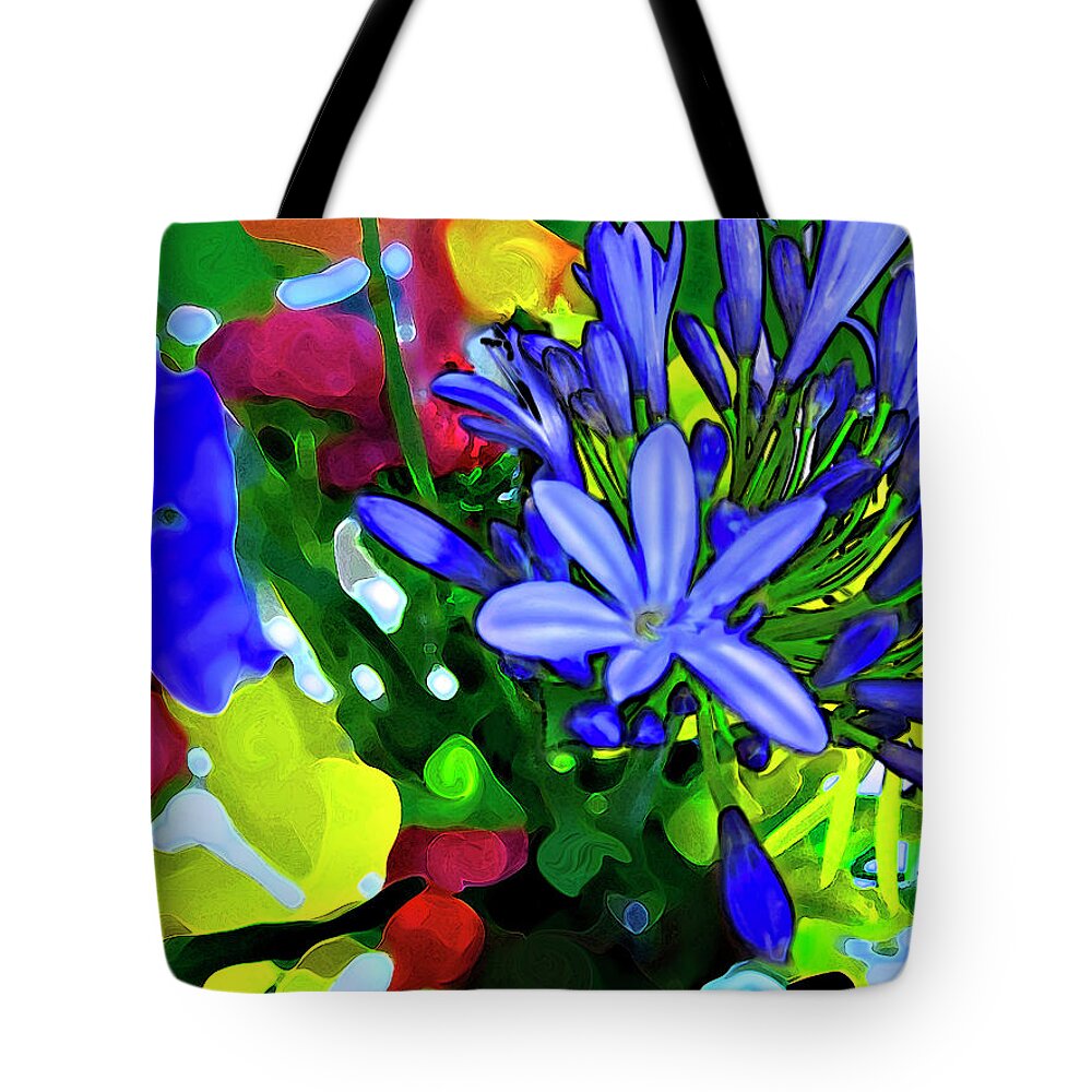 Floral Tote Bag featuring the digital art Spring Bouquet by Gina Harrison