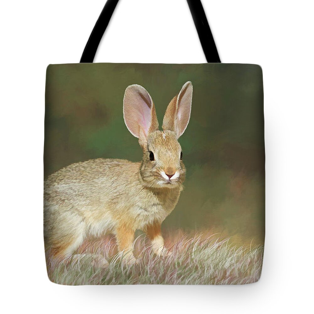 Bunny Tote Bag featuring the photograph Spring Bunny by Donna Kennedy