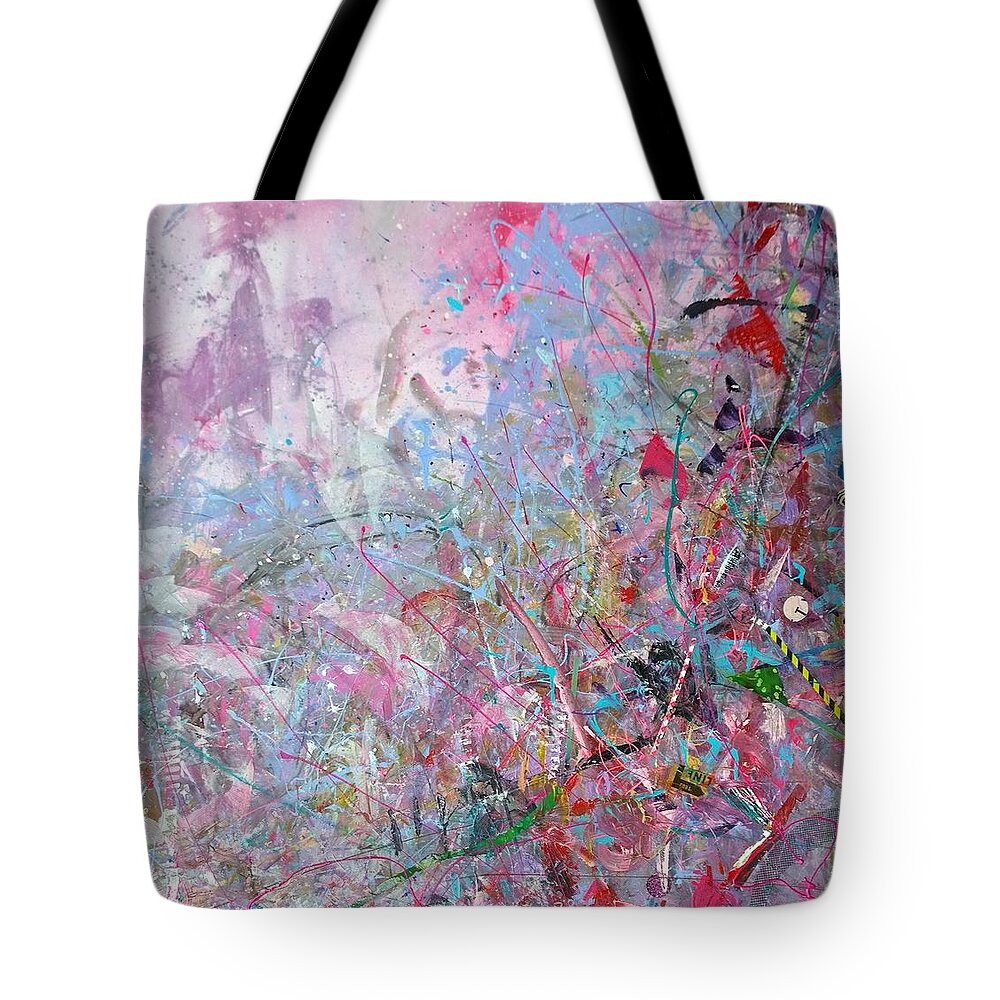 Collage Tote Bag featuring the painting Spring Collage by Robert Anderson