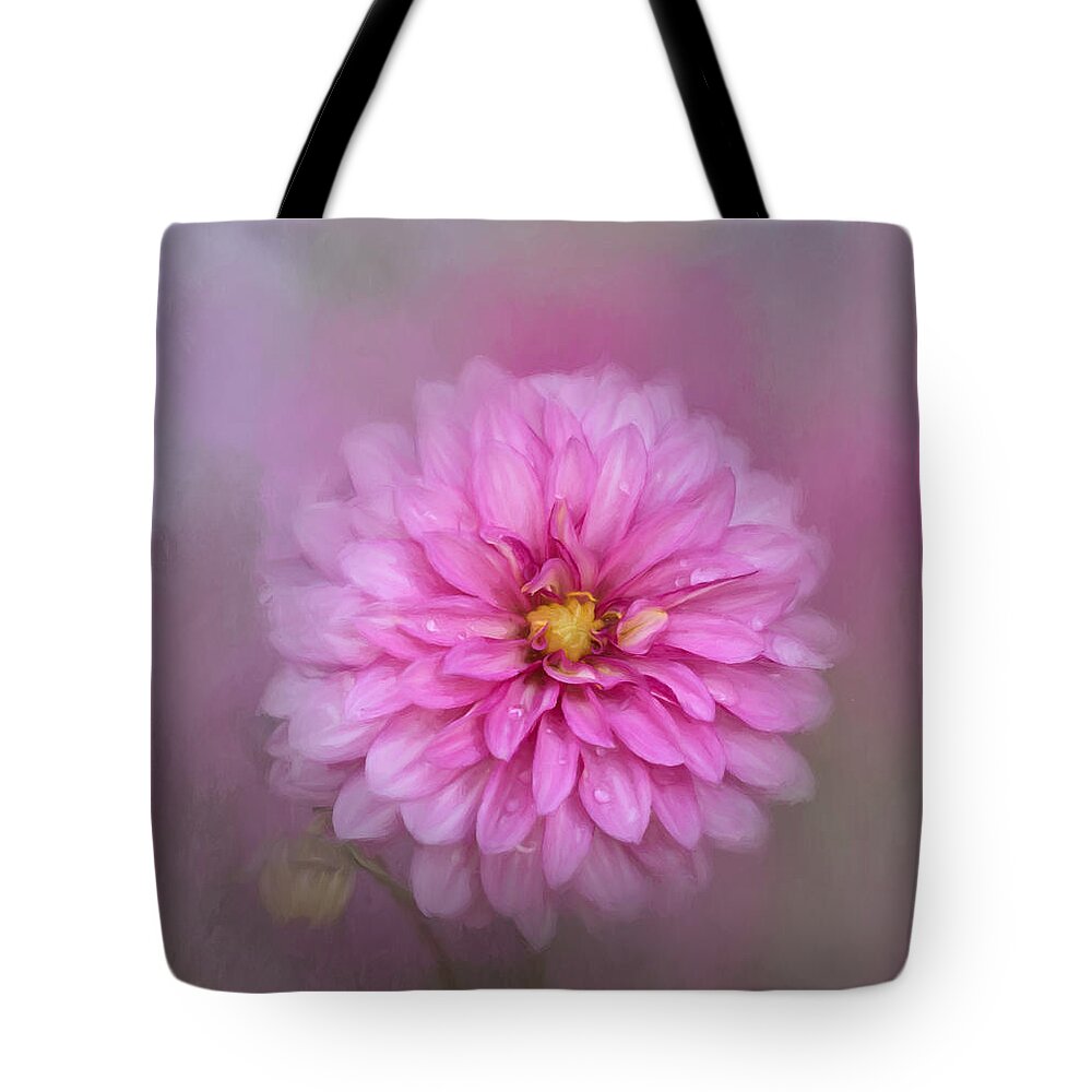 Pink Dahlia Tote Bag featuring the photograph Spring Dahlia by Kim Hojnacki