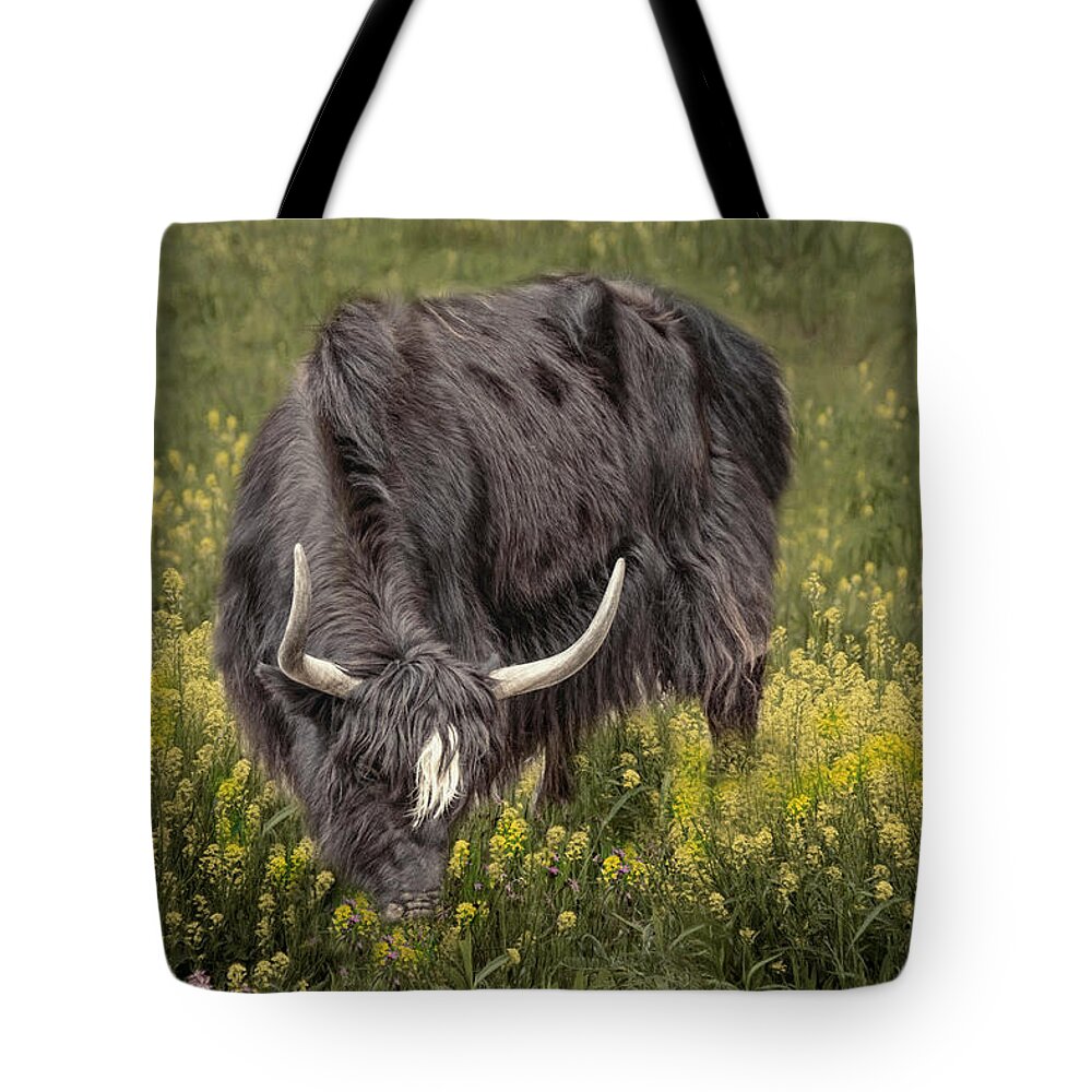 Yak Tote Bag featuring the photograph Spring Fields by Robin-Lee Vieira