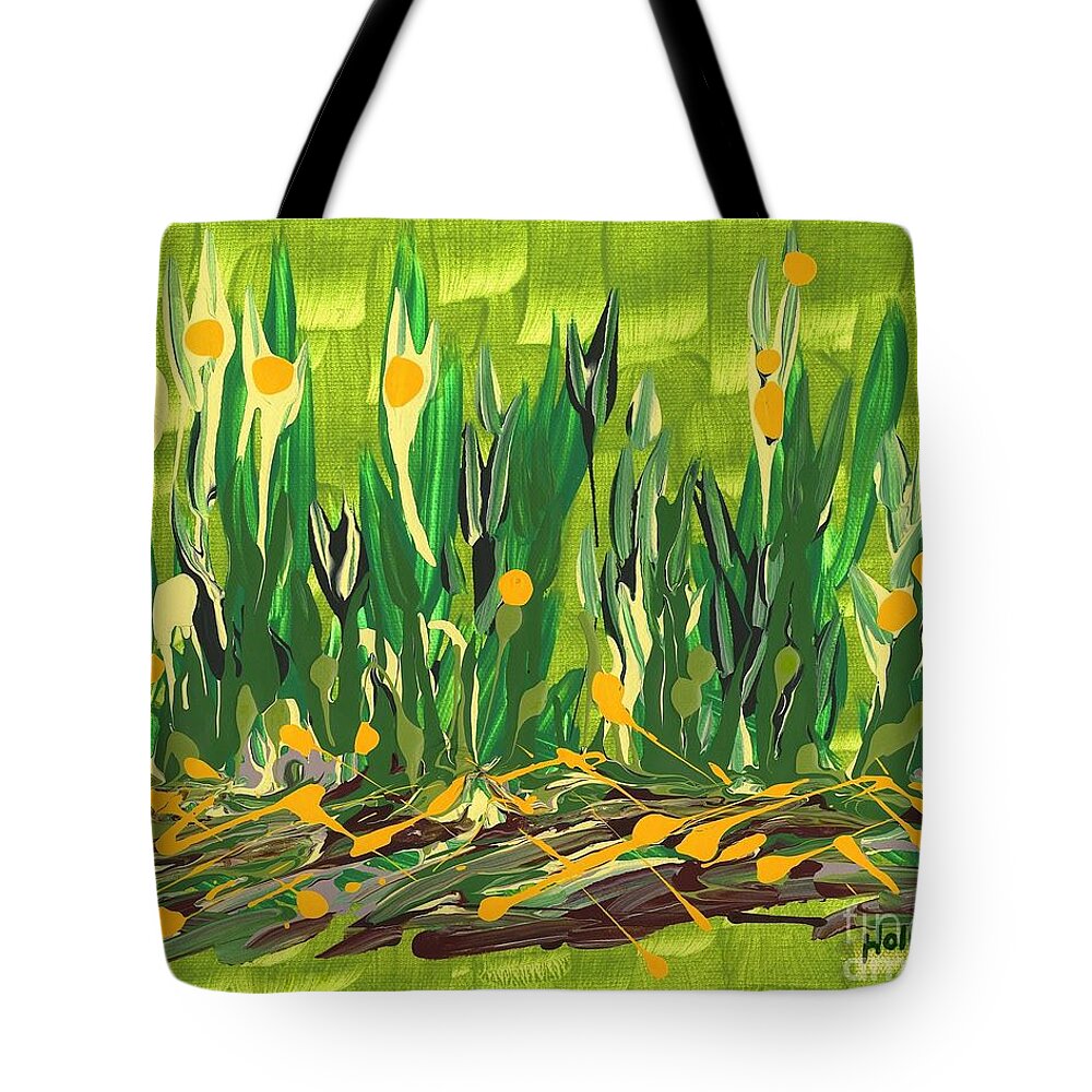 Flowers Tote Bag featuring the painting Spring Garden by Holly Carmichael